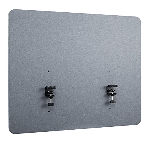 RICOO Akustik Trennwand für Schreibtisch ZAP0760-G 75 x 60 x 2 cm Filz Grau Büro Home Office Pinnwand Schall und Sichtschutz
