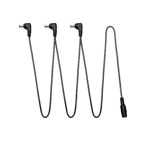 CXMRONGTAI 3 maneras Daisy Chain Power Guitar Pedal Board adaptador de fuente de alimentación Daisy Chain Cable para pedales de efectos de guitarra
