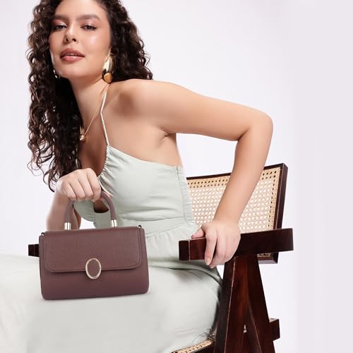 Image of Synthetic Leather Casual Classy Top Handle Handheld Crossbody Travel Side Sling Bag For Women