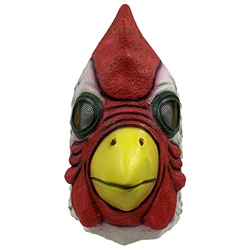 Zhongcai Rooster Cock Mask Full Head Props Cosplay Animal Latex Mask For Halloween thumb #2
