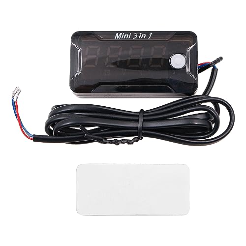 DollaTek Moniteur de batterie 3 en 1 Horloge numérique Tension Température Mètre à deux fils...