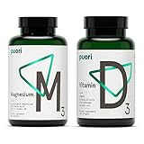 Puori Vitamin D3 and Magnesium Zinc Supplement Bundle for Healthy Muscle Function, Bone Health, Immune Support and Calcium Uptake- Non-GMO and Gluten-Free