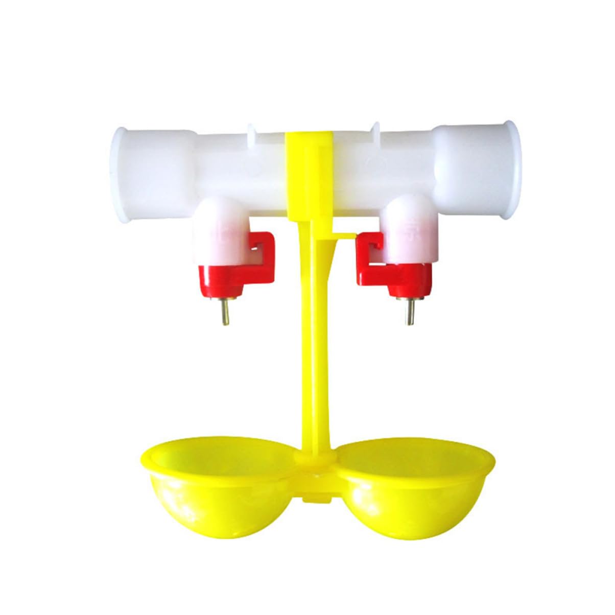 SUPVOX 10Pcs Automatic Drinking Fountain for Chickens Ducks and Quail Durable Steel Ball Type Water Dispenser with Precise Flow Control Yellow Design