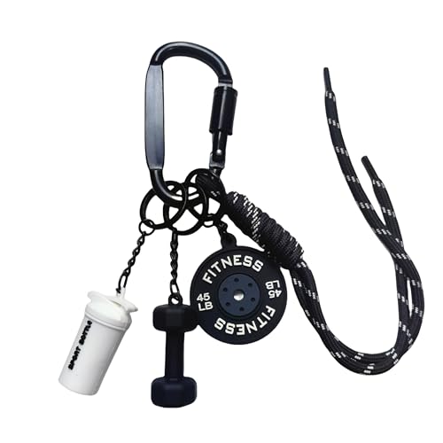 ANNSIXMARK Fitness Keychain for Women, Workout Gifts with Mini Dumbbell