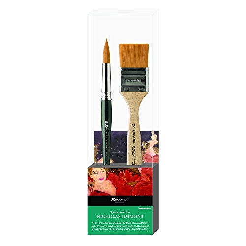 Global Art Materials Escoda Nicholas Simmons Watercolor Brush Set No.2 by Global Art Materials