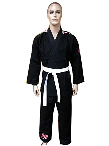 Woldorf BJJ Kimono Jiu Jitsu Gi Student in Black Color, Martial Arts, Fighting Uniform, Training Uniforms, Pre-Shrunk, Ultra Light Weight Fabric Uniforms