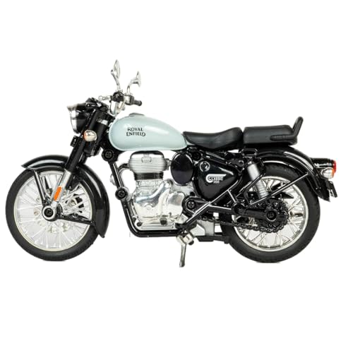 Image of 1:15 Scale Bullet Classic 350 Diecast Motorcycle Model Toy, Pull Back Action, Bullet Bike Detacheble Parts with 3 Colored Fuel Tank, Miniature Replica for Collectors & Kids