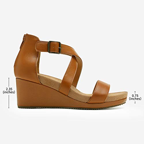 DREAM PAIRS Women's Open Toe Buckle Ankle Strap Summer Platform Wedge Sandals - Comfortable & Stylish Summer Shoes for Women