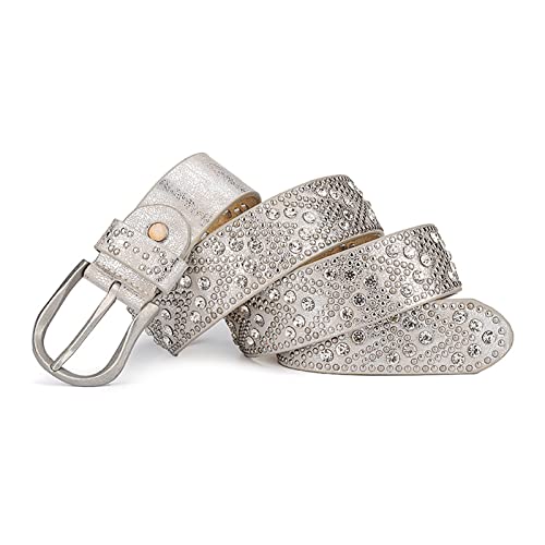 Shinning Rhinestone Waist Belts For Woman Adjustable Belt For Adult Woman Cowgirl Strap Female Jeans Skirt Waistband