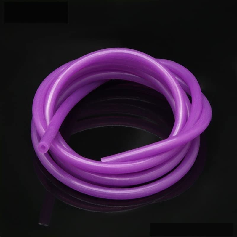 1Meter/pc ID 1 2 3 4 5 6 7 8 9 10 mm Silicone Tube Flexible Rubber Hose Food Grade Soft Drink Pipe Water Connector Colorful OD 1-16mm (Color : Purple, Specification : ID 3mm OD 5mm)