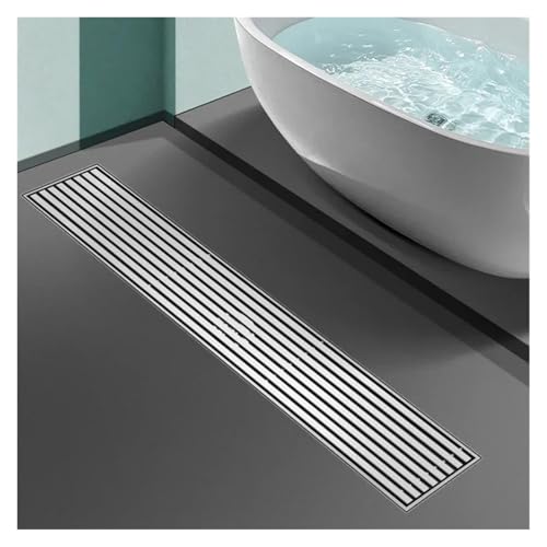 Desagüe de ducha lineal antiemboce rectangular en acero inoxidable 5