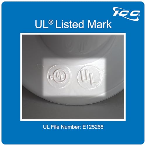 ICC Cable Spool con tornillo incorporado para madera, organizador de cables para pared, pack de 10, plástico duradero – ICACSWDS20 miniatura 2