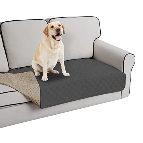 Easy-Going 100% Waterproof Dog Bed Cover, Non-Slip Pet Blanket for Furniture, Washable Couch Cover, Repleasement Sofa Cover (30X70 in, Dark Gray)