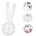 VILLCASE 2pcs Transparent Angle Ruler for Measuring Multi-Angle Protractor Tool for Math Drafting and Design High Precision Goniometer for Students and Professionals