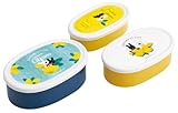 スケーター(Skater) 弁当箱 シール容器 保存容器 日本製 (大400ml 中280ml 小180ml) 3個組 Ag+ 抗菌 リサとガスパール レモン柄 SRS3SAG67847