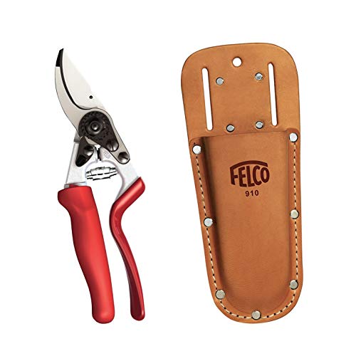 Original Felco Modell 7 Gartenschere und Holster – Gartenschere mit Ledertasche