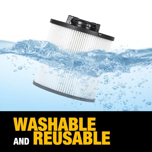 Image of DEWALT Vacuum Filter Replacement DXVC6910, Fit for DXV06P, DXV10S, DXV09P,DXV09PA, DXV10P, DXV10PL, DXV12P, DXV16S, DXV16SA, DXV209P, DXV209PA,DXV212P,DXV212PA,DXV14P,DXV16P,DXV16PA