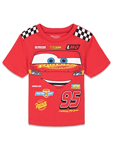 Disney Cars Athletic T-Shirt and Mesh Shorts Outfit Set Infant to Big Kid Sizes (18 Months - 10-12)3