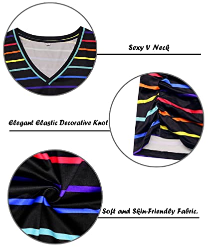 TIYOMI Plus Size T Shirt for Women Short Sleeve Shirts Tops Print Graphic Pattern Tunic Summer Blouse XL-5XL 14-284