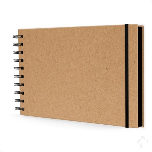 NISTI PRINT, Scrapbook Álbum de Fotos Caderno Criativo C/Capa Dura Kraft