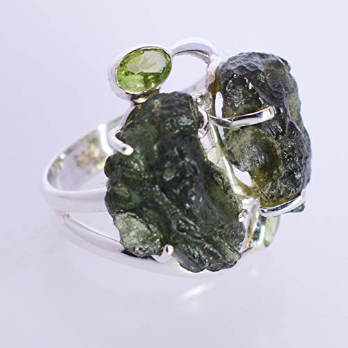 Buy Ravishing Impressions Moldavite & Peridot Gemstone 925 Solid