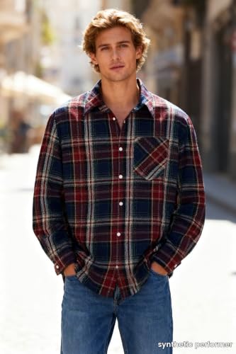 Image of Betusline Boy and Men Button Down Plaid Shirt | Soft,Breathable and Comfortable Fabric