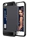 iPhone 6S Case, Vofolen Card Slot Holder iPhone 6S Wallet Case Dual Layer Protective Shell Shock Absorbing Tough Bumper Cover Scratch-Proof Hybrid Casing Hard Armor for iPhone 6S - Black