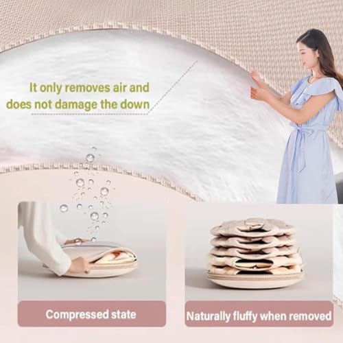 Otherwise Garment Bags For Hanging Clothes Space Saving With Self Compression Zipper, Otherwisie Storage Bags Dust Cover Clothes Bags For Down Coat For Closet Storage (Pink, M+L+XL)4