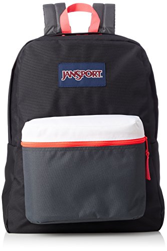 JanSport Exposed Backpack - Black/Fluorescent Red