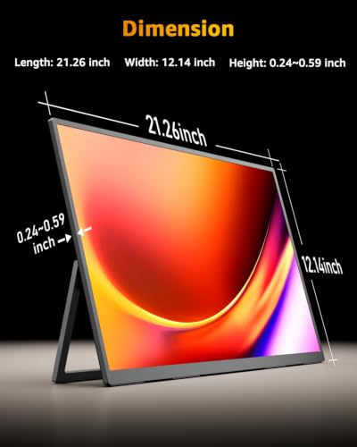 Image of Yodoit Portable Monitor for Laptop 23.8 inch 144Hz 1080P Travel Gaming Monitor Screen IPS Display with USB Type C Port and Built-in Speakers Compatible with PC, Xbox Black