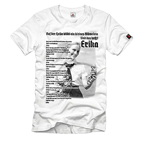 T-shirt Erika Marschlied en coton blanc pour rassemblements et reconstitutions