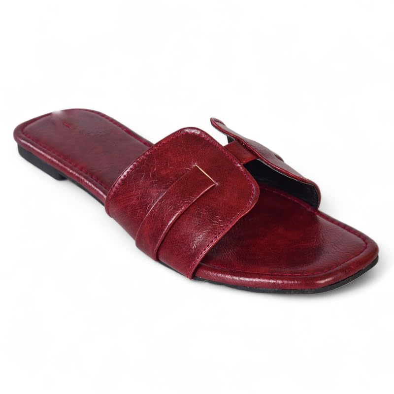 9zero9 9ZER09 Trendy Slip On Sandals for Women | Comfortable Casual Sandals | Relaxed Daily Styling_-picture-37