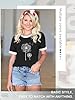 Dresswel Women Dandelion T-Shirt Cute Graphic Print Crew Neck Short Sleeve Summer Tops Basic Tshirts(4-Black,XL) #1