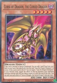 Curse of Dragon, The Cursed Dragon ROTD-EN002 Common Englisch Near Mint 1. Auflage - Rise of The Duelist - mit ReCollectibles-Versandschutz - für Yu-Gi-Oh!
