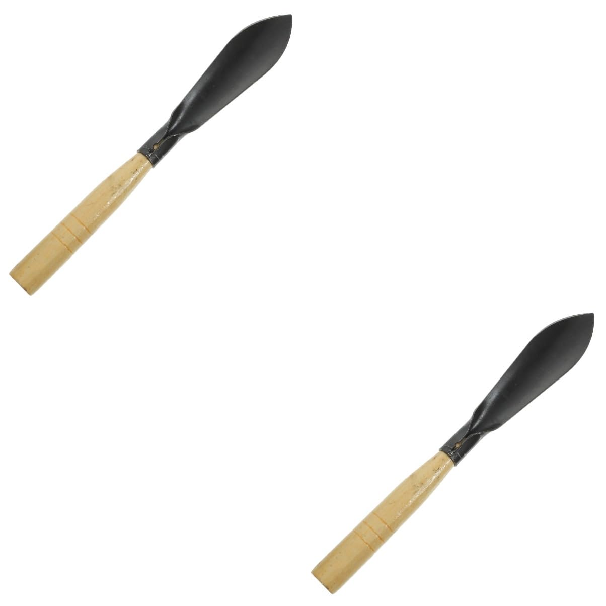 Sosoport 2pcs Gardening Shovel Hand Trowel Wooden Handle Garden Hand Tools for Loosening Soil