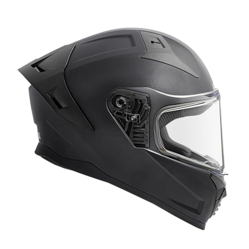 Image of Gliders Matrix DV Natural Full Face Helmet with Spoiler with Inner Drop-Down Sunshield and Outer Clear Visor
