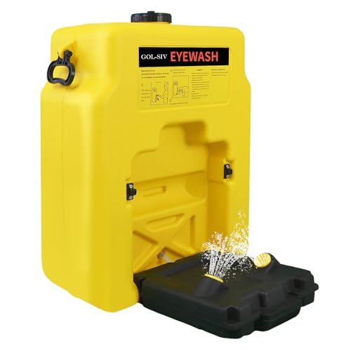 Image of 14 Gallon OSHA Approved Eyewash Stations - Portable Emergency Eye Wash Stations Wall Mounted,First Aid Eyewash Station Unit,Lasting for 15 Minute(53L)