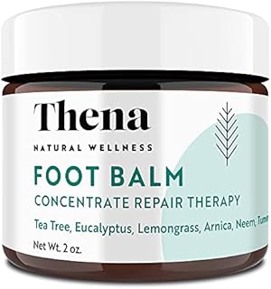 THENA Tree Oil Antifungal Cream Extra Strength Athletes Foot Balm Repair Dry Skin Cracked Feet & Heel Itch Relief Toenail Fungus Treatment Callus Ringworm For Humans Best Natural Anti Fungal Foot Care