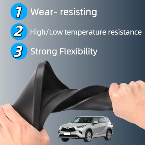 Image of No Drill Mud Flaps Splash Guards Compatible with Toyota Highlander 2020-2026,OEM Style Textured Black Custom Fit All Weather Exterior Accessories(4PCS)