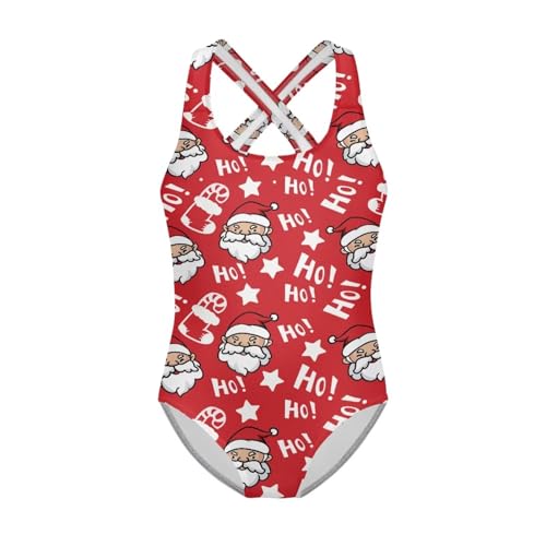 Image of One Piece Swimsuit for Girls Kids Quick Dry Bathing Suit with Crossback Strap Summer Beach Swimwear Size 5T-14