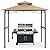 ABCCANOPY 8'x 5' Grill Gazebo Shelter, Outdoor BBQ Gazebo Canopy with LED Light (Caramel)