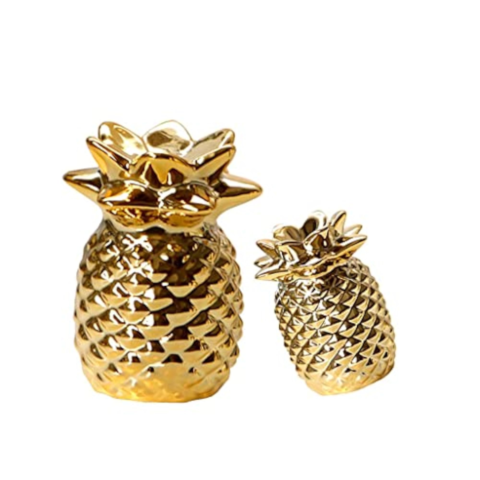 Ceramic Golden Pineapple Figurine Ornament Artificial Fruit