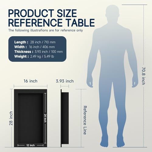 Homevacious 16 X 28 Inch XPS Shower Niche Ready for Tile Bathroom Wall Niche Insert Tile Ready Black Waterproof Shelf Recessed Shower Boxes for Bathroom Storage by Homevacious - Image 7