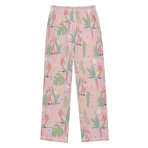 Tropic Parrot Boys Long Pants Soft Trousers Elastic Waist Kids Lounge Bottoms with Pockets S-XL