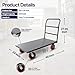 5Seconds Flatbed Platform Cart Industrial Dolly Heavy Duty 48” x 24” Platform Hand Push Truck Super Heavy Duty Diamond Plate Flatbed Cart with 3000Lb Capacity 8'' Swivel Wheels with Lock