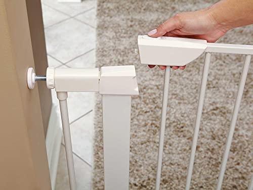 MidWest Homes for Pets 39-Inch High Walk-Thru Pressure Mounted Steel Dog Gate, Expands to 38 Inches Wide, Includes 3-inch Extensions, White by MidWest Homes for Pets - Image 2
