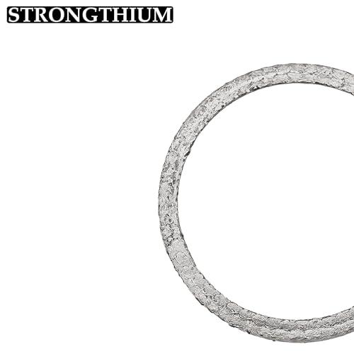 Image of Strongthium Exhaust Gasket Compatible with Harley Big Twin Sportster XL 1984-2024 Steel Mesh Style Crush Seal Exhaust Port Gasket Kits 17048-98 2PCS