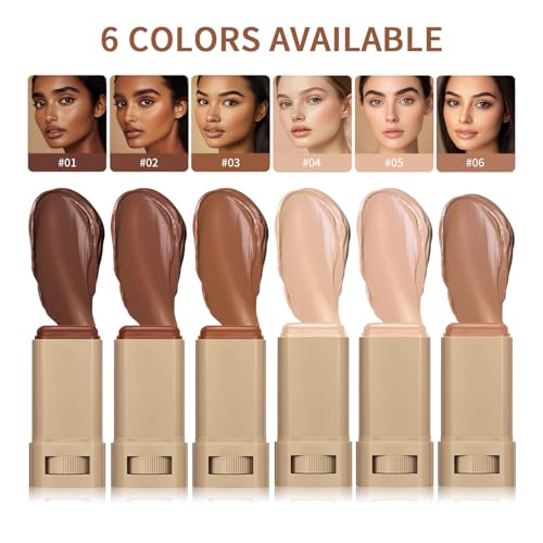 Beauty Balm Serum Boosted Skin Tint – Hydrating Tinted Moisturizer Foundation Stick, Portabl Moisturizing Contour Stick for Face Makeup (# 05) - Image 4