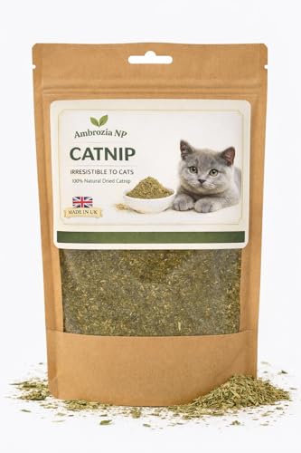 Ambrozia NP Catnip 100% Natural Dried Catnip for Cats Made in UK