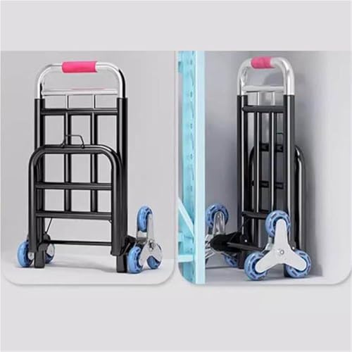 Chariot pliable escalier portable pour usage domestique à six roues - 5